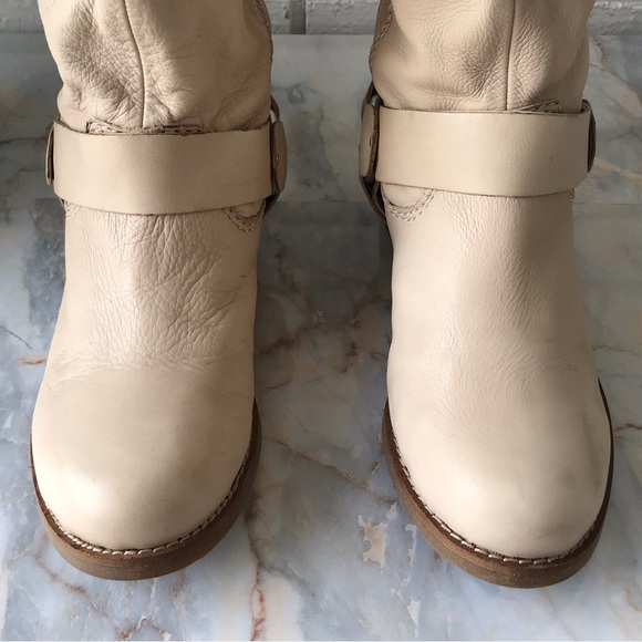 Gianni Bini Slouchy Harness Tan Leather Ankle Booties - Picture 11 of 11